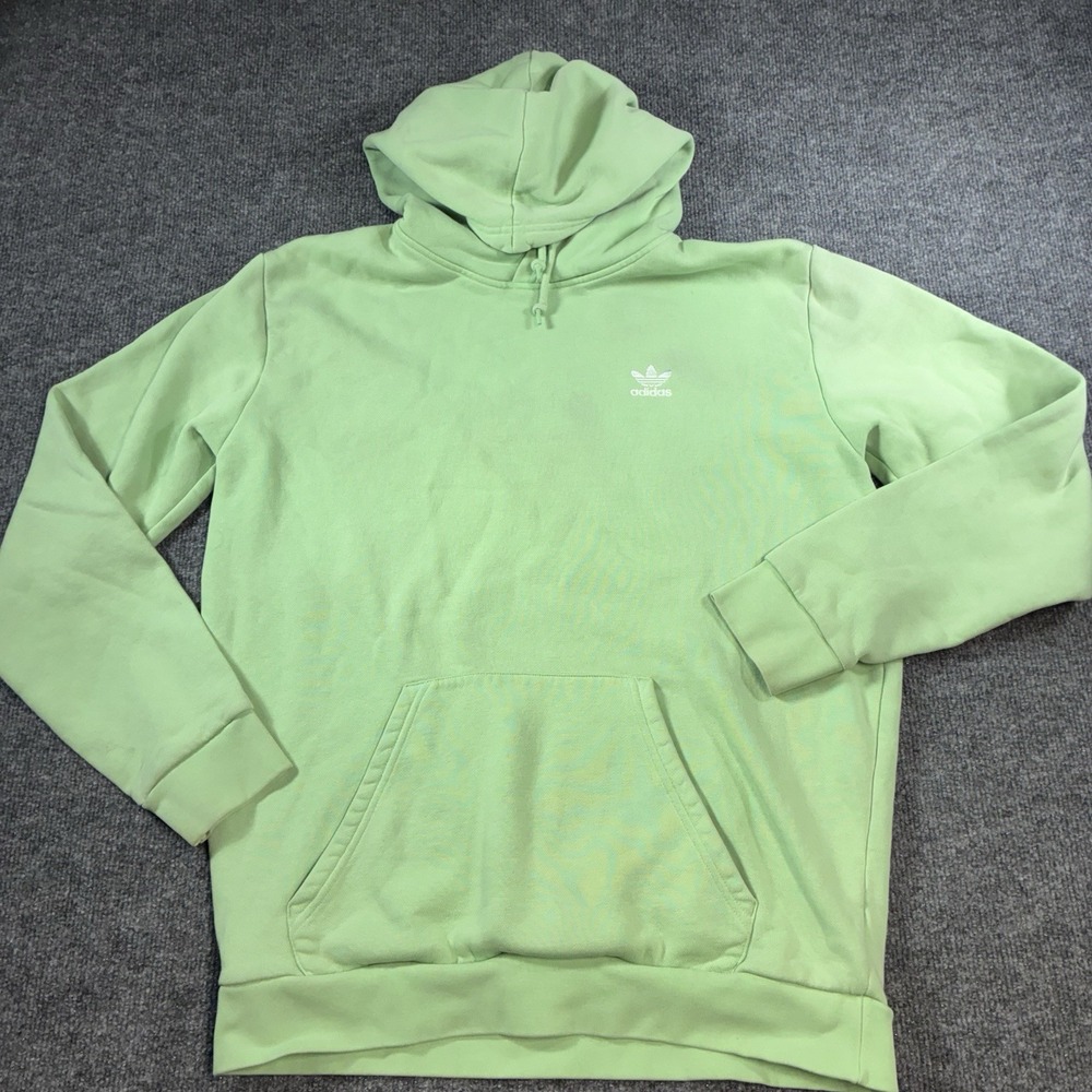 Adidas Originals Prime Green Hoodie Men M Mint Green Trefoil Pullover Sweatshirt